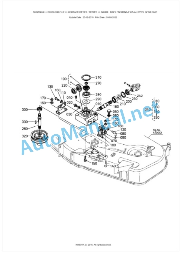 Kubota RCK60-30B-EU-F Parts Manual PDF BKIDA5034 2 Kubota RCK60-30B-EU-F Parts Manual PDF BKIDA5034-2