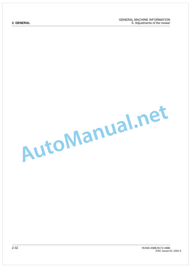 Kubota RCK60-30BB, RC72-30BB Mower Workshop Manual PDF 4 Kubota RCK60-30BB, RC72-30BB Mower Workshop Manual PDF-4