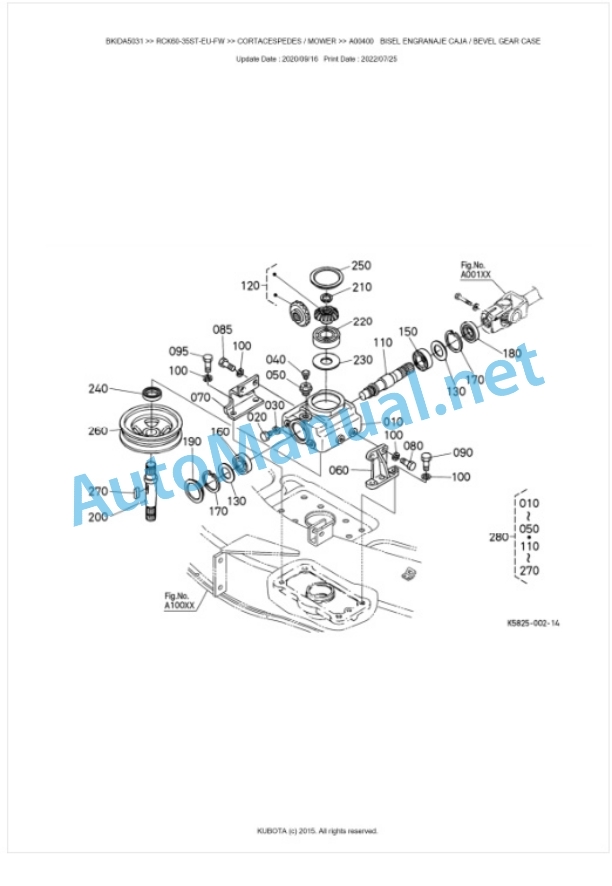 Kubota RCK60-35ST-EU-FW Parts Manual PDF BKIDA5031 2 Kubota RCK60-35ST-EU-FW Parts Manual PDF BKIDA5031-2
