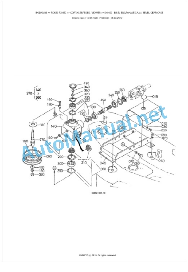 Kubota RCK60-F30-EC Parts Manual PDF BKIDA0233 2 Kubota RCK60-F30-EC Parts Manual PDF BKIDA0233-2