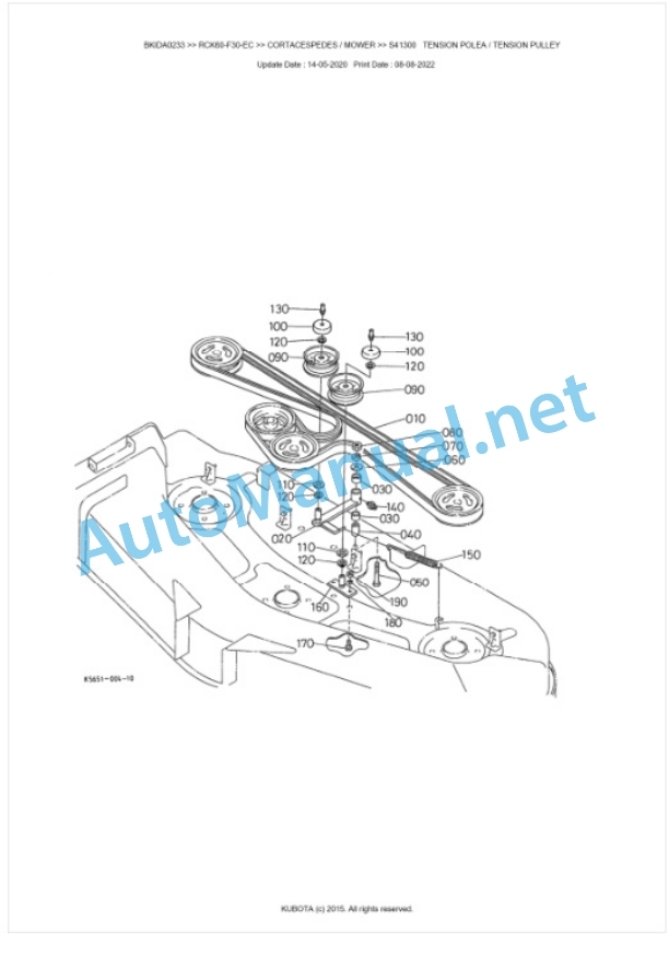 Kubota RCK60-F30-EC Parts Manual PDF BKIDA0233 3 Kubota RCK60-F30-EC Parts Manual PDF BKIDA0233-3