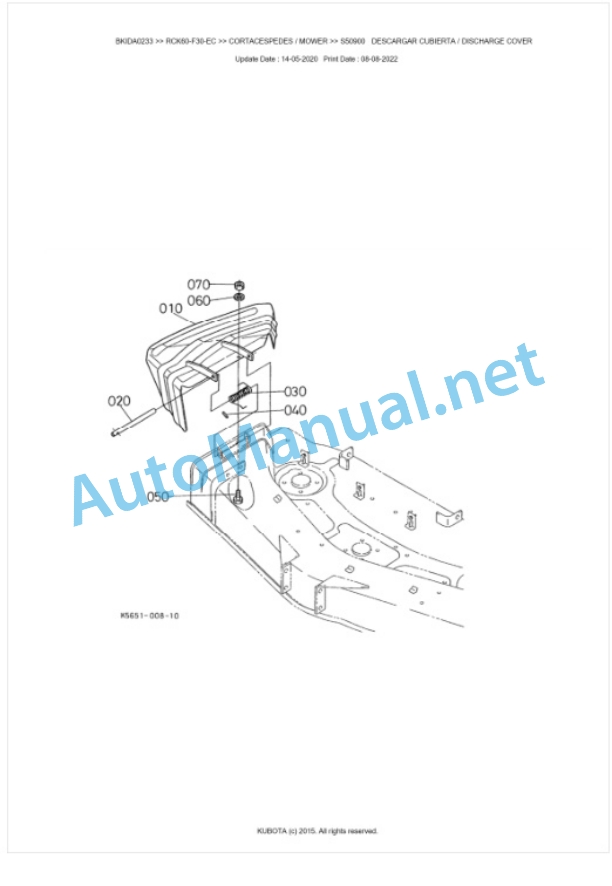 Kubota RCK60-F30-EC Parts Manual PDF BKIDA0233 5 Kubota RCK60-F30-EC Parts Manual PDF BKIDA0233-5