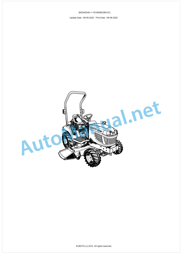 Kubota RCK60B23BX-EU Parts Manual PDF BKIDA0348 1 Kubota RCK60B23BX-EU Parts Manual PDF BKIDA0348