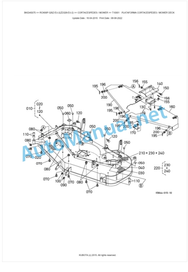 Kubota RCK60P-326Z-EU-2(ZD326-EU-2) Parts Manual PDF BKIDA5075 4 Kubota RCK60P-326Z-EU-2(ZD326-EU-2) Parts Manual PDF BKIDA5075-4
