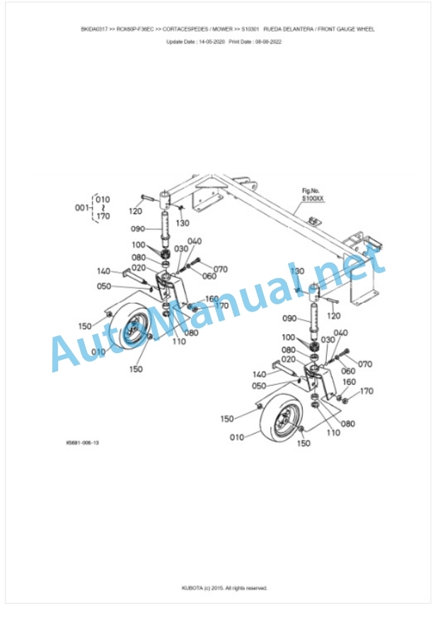 Kubota RCK60P, F36EC Parts Manual PDF BKIDA0317 4 Kubota RCK60P, F36EC Parts Manual PDF BKIDA0317-4