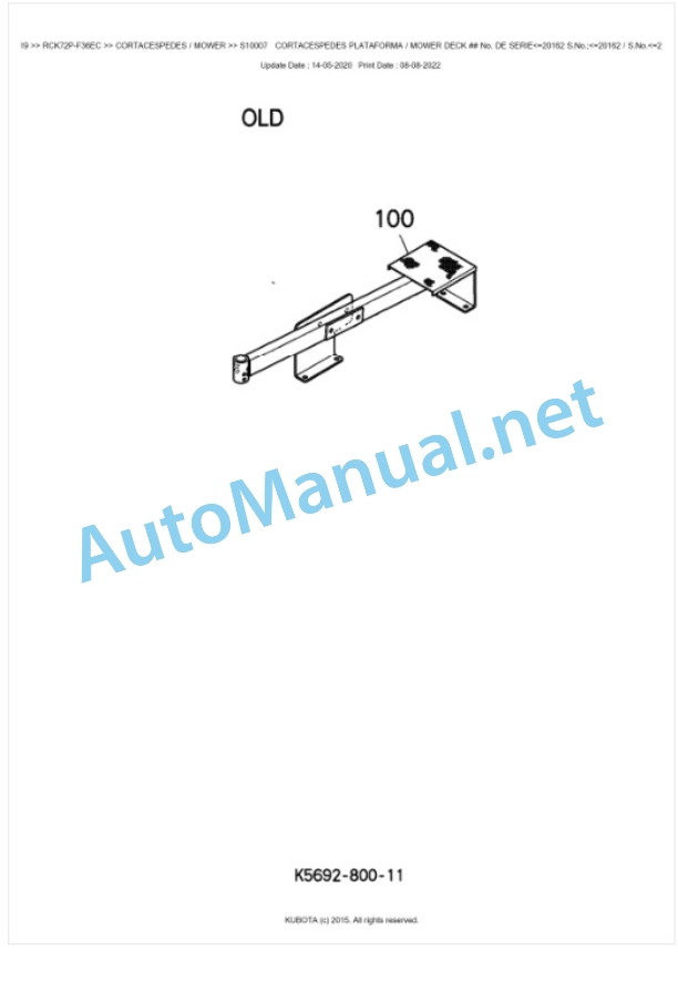Kubota RCK72P-F36EC Parts Manual PDF BKIDA0319 3 Kubota RCK72P-F36EC Parts Manual PDF BKIDA0319-3
