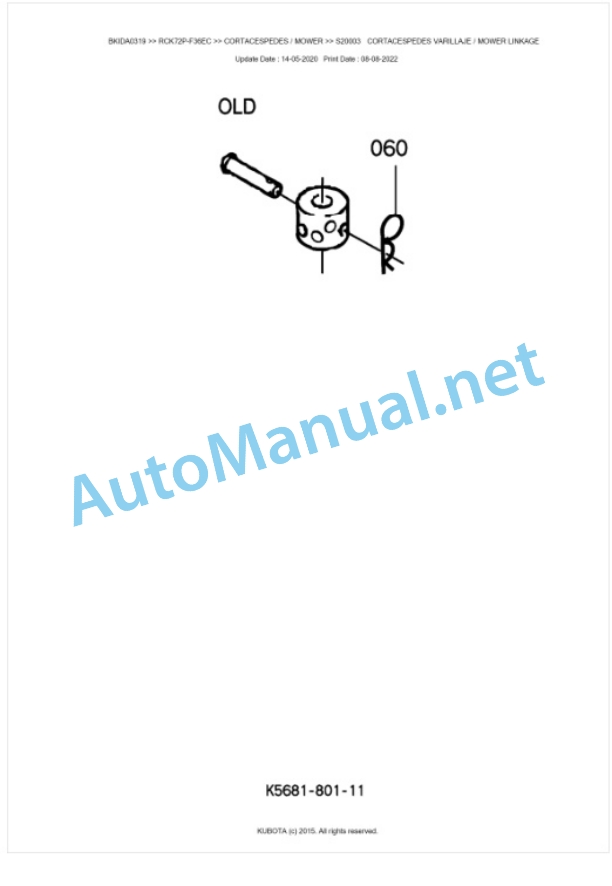 Kubota RCK72P-F36EC Parts Manual PDF BKIDA0319 5 Kubota RCK72P-F36EC Parts Manual PDF BKIDA0319-5