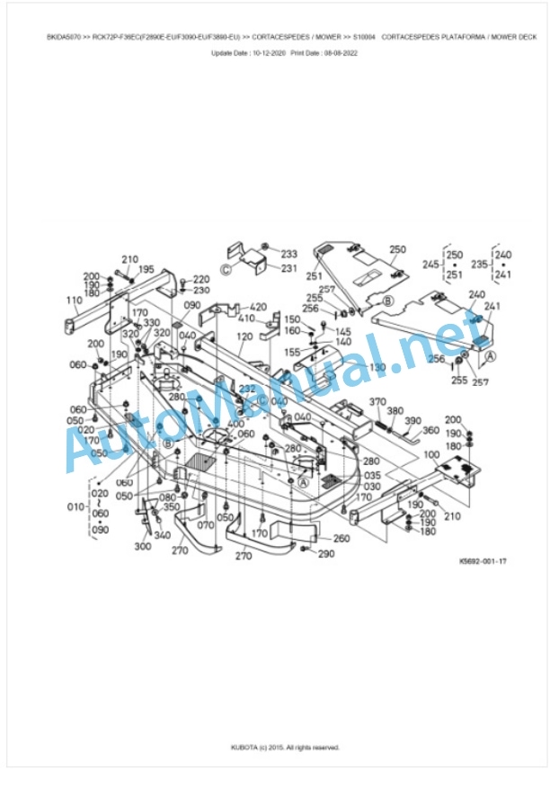 Kubota RCK72P-F36EC(F2890E-EU, F3090-EU, F3890-EU) Parts Manual PDF BKIDA5070 3 Kubota RCK72P-F36EC(F2890E-EU, F3090-EU, F3890-EU) Parts Manual PDF BKIDA5070-3