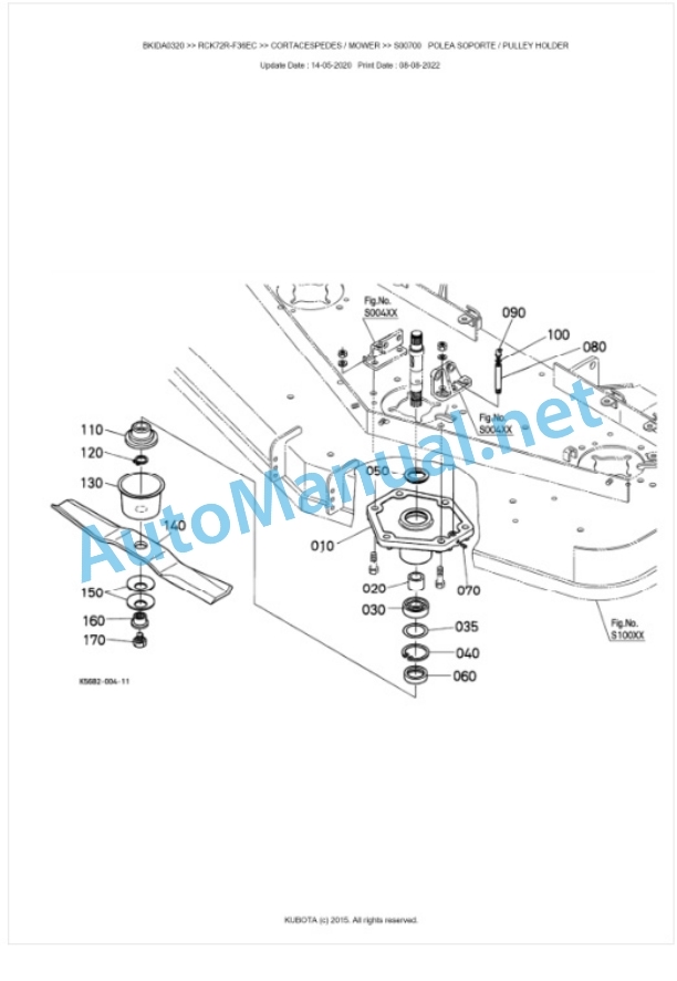 Kubota RCK72R-F36EC Parts Manual PDF BKIDA0320 2 Kubota RCK72R-F36EC Parts Manual PDF BKIDA0320-2