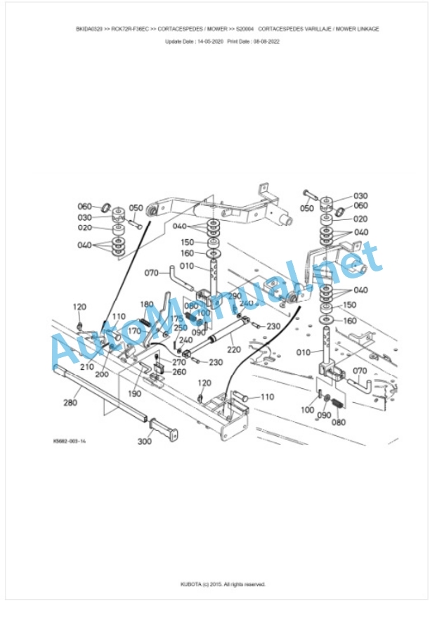 Kubota RCK72R-F36EC Parts Manual PDF BKIDA0320 5 Kubota RCK72R-F36EC Parts Manual PDF BKIDA0320-5