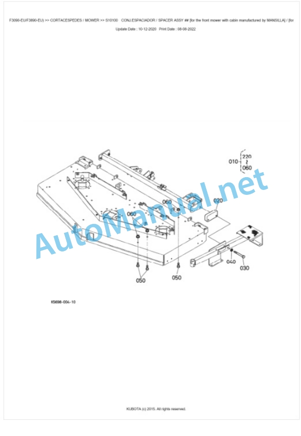 Kubota RCK72R-F36EC(F2890E-EU, F3090-EU, F3890-EU) Parts Manual PDF BKIDA5071 4 Kubota RCK72R-F36EC(F2890E-EU, F3090-EU, F3890-EU) Parts Manual PDF BKIDA5071-4