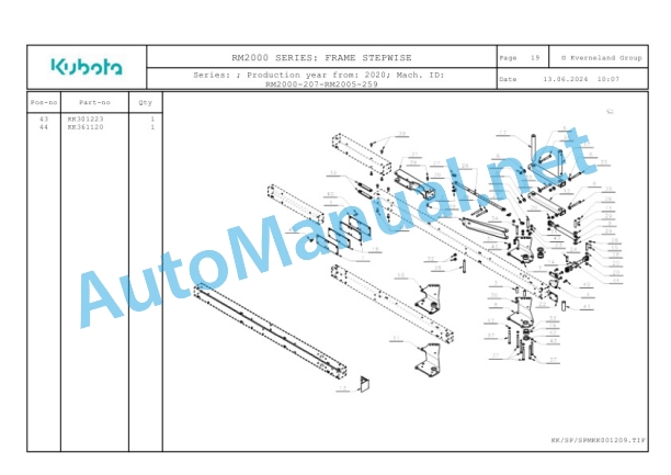 Kubota RM2000 Series Parts Manual PDF 3 Kubota RM2000 Series Parts Manual PDF-3