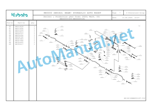 Kubota RM3000 Series Parts Manual PDF 2 Kubota RM3000 Series Parts Manual PDF-2