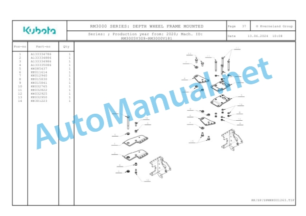 Kubota RM3000 Series Parts Manual PDF 4 Kubota RM3000 Series Parts Manual PDF-4