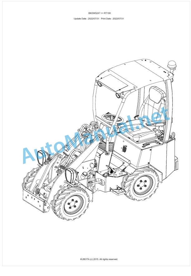 Kubota RT100 Parts Manual PDF BKIDK5247 1 Kubota RT100 Parts Manual PDF BKIDK5247