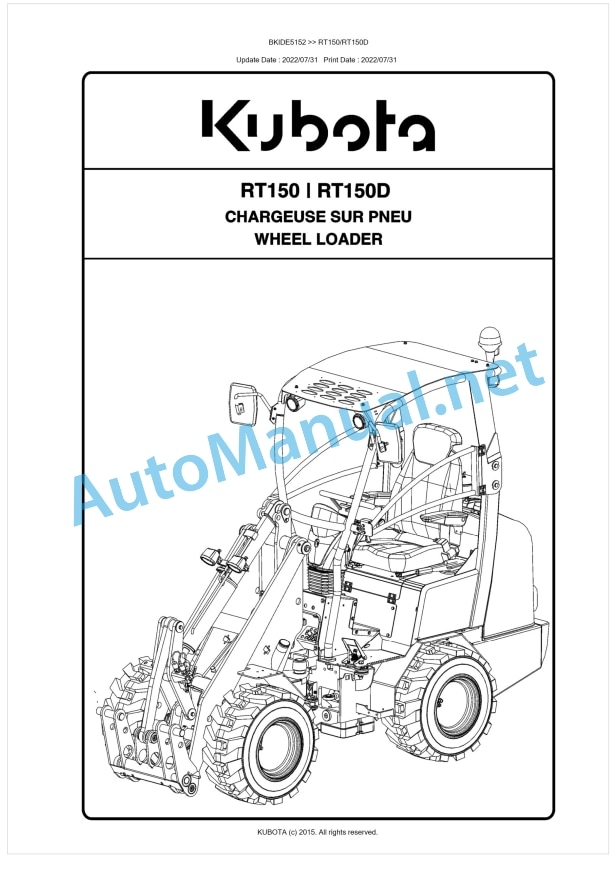 Kubota RT150, RT150D Parts Manual PDF BKIDE5152 1 Kubota RT150, RT150D Parts Manual PDF BKIDE5152