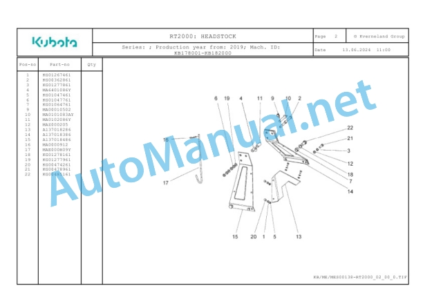 Kubota RT2000 Parts Manual PDF 3 Kubota RT2000 Parts Manual PDF-3