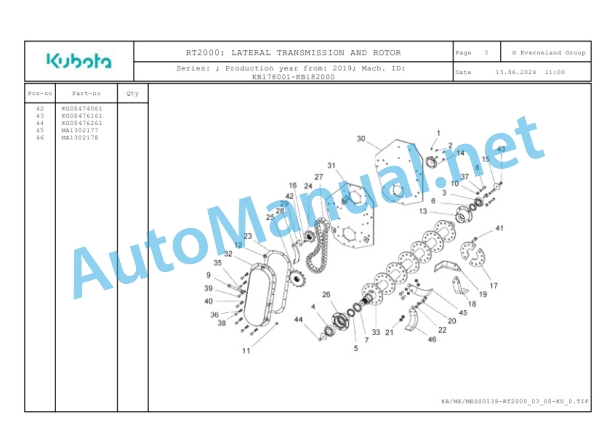 Kubota RT2000 Parts Manual PDF 4 Kubota RT2000 Parts Manual PDF-4