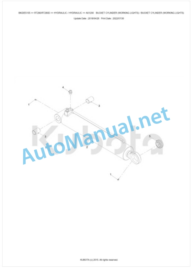 Kubota RT280, RT280D Parts Manual PDF BKIDE5155 4 Kubota RT280, RT280D Parts Manual PDF BKIDE5155-4