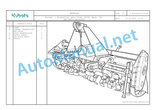 Kubota RT3000 Parts Manual PDF 2 Kubota RT3000 Parts Manual PDF-2