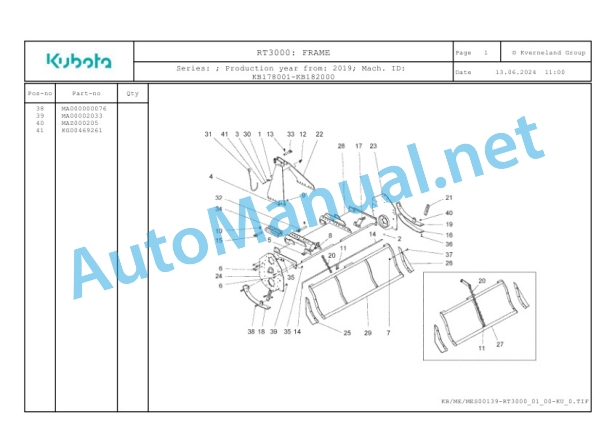Kubota RT3000 Parts Manual PDF 3 Kubota RT3000 Parts Manual PDF-3