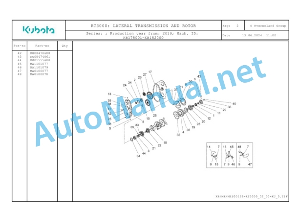 Kubota RT3000 Parts Manual PDF 4 Kubota RT3000 Parts Manual PDF-4