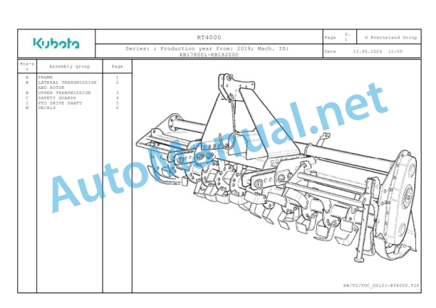 Kubota RT4000 Parts Manual PDF 2 Kubota RT4000 Parts Manual PDF-2