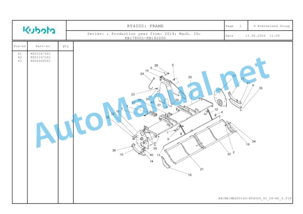 Kubota RT4000 Parts Manual PDF 3 Kubota RT4000 Parts Manual PDF-3