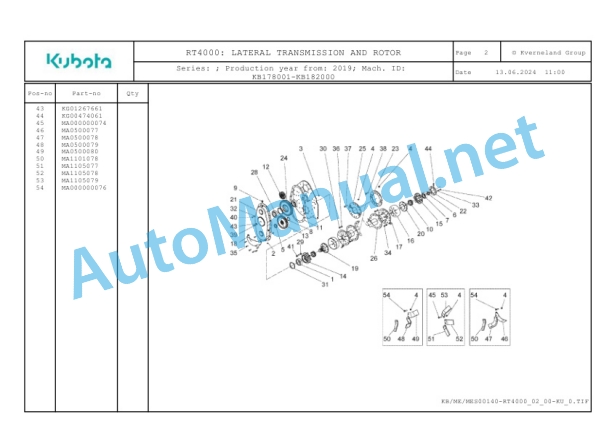 Kubota RT4000 Parts Manual PDF 4 Kubota RT4000 Parts Manual PDF-4