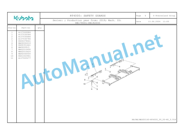 Kubota RT4000 Parts Manual PDF 5 Kubota RT4000 Parts Manual PDF-5