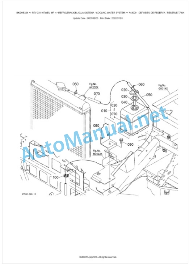 Kubota RTV-X1110TWEU, RTV-X1110TREU Parts Manual PDF BKIDK5324 2 Kubota RTV-X1110TWEU, RTV-X1110TREU Parts Manual PDF BKIDK5324-2