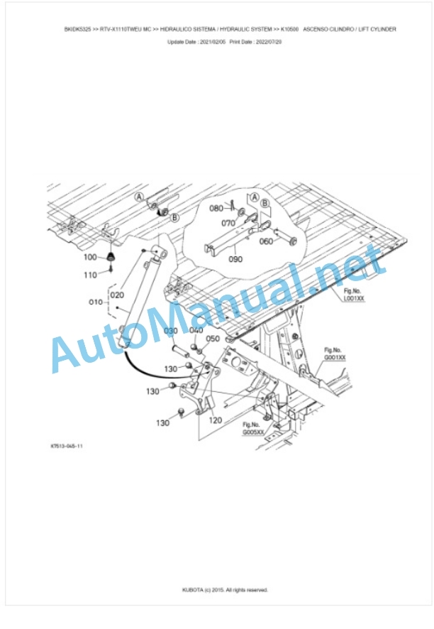 Kubota RTV-X1110TWEU, RTV-X1110TREU Parts Manual PDF BKIDK5325 4 Kubota RTV-X1110TWEU, RTV-X1110TREU Parts Manual PDF BKIDK5325-4