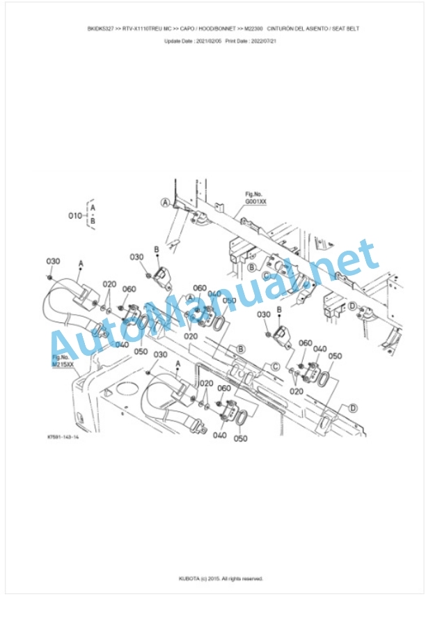 Kubota RTV-X1110TWEU, RTV-X1110TREU Parts Manual PDF BKIDK5327 5 Kubota RTV-X1110TWEU, RTV-X1110TREU Parts Manual PDF BKIDK5327-5