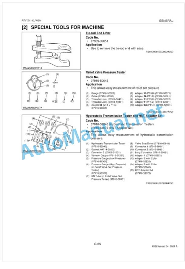 Kubota RTV-X1140 Utility Vehicle Workshop Manual PDF 2 Kubota RTV-X1140 Utility Vehicle Workshop Manual PDF-2