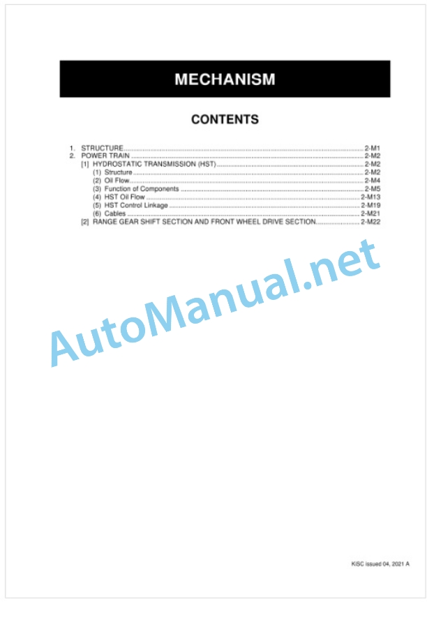 Kubota RTV-X1140 Utility Vehicle Workshop Manual PDF 3 Kubota RTV-X1140 Utility Vehicle Workshop Manual PDF-3