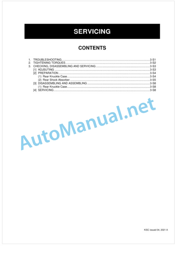 Kubota RTV-X1140 Utility Vehicle Workshop Manual PDF 4 Kubota RTV-X1140 Utility Vehicle Workshop Manual PDF-4