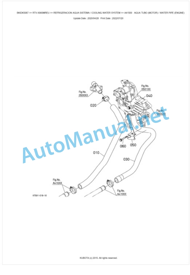 Kubota RTV-X900MWEU, RTV-X900MREU Parts Manual PDF BKIDK5078 2 Kubota RTV-X900MWEU, RTV-X900MREU Parts Manual PDF BKIDK5078-2