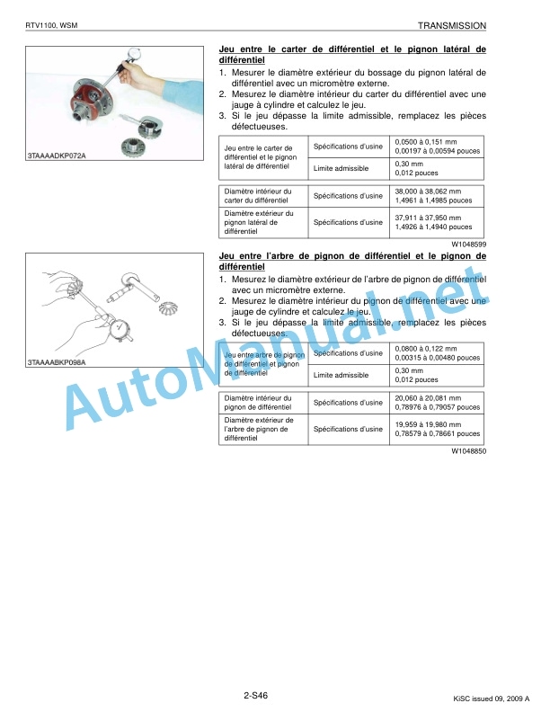 Kubota RTV1100 Utility Vehicle Workshop Manual PDF FR 3 Kubota RTV1100 Utility Vehicle Workshop Manual PDF FR - Image 3
