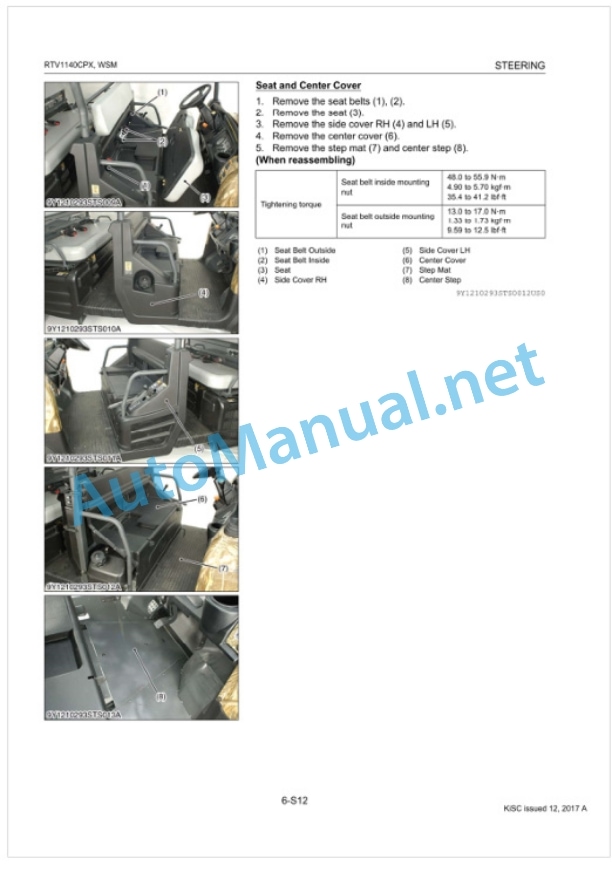 Kubota RTV1140CPX Utility Vehicle Workshop Manual PDF 5 Kubota RTV1140CPX Utility Vehicle Workshop Manual PDF-5
