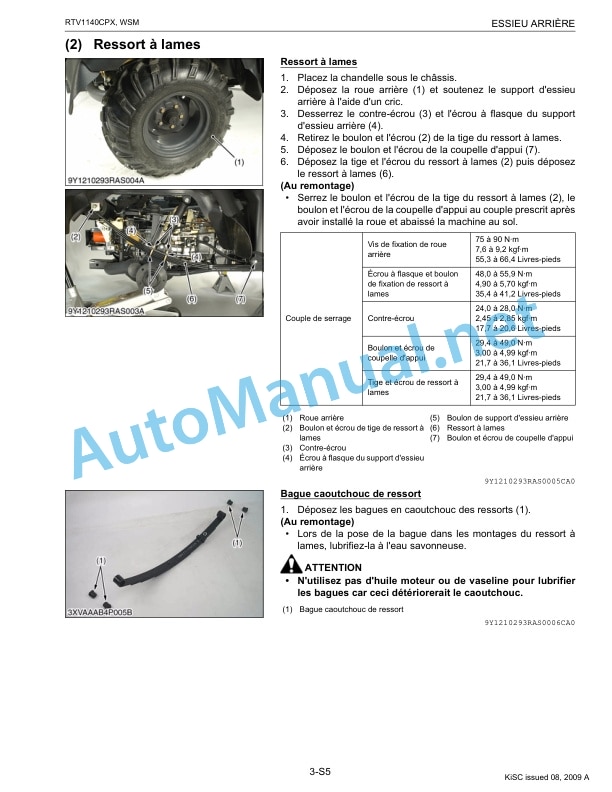 Kubota RTV1140CPX Utility Vehicle Workshop Manual PDF FR-4