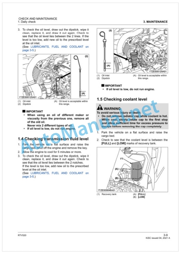 Kubota RTV520 Utility Vehicle Workshop Manual PDF 2 Kubota RTV520 Utility Vehicle Workshop Manual PDF-2