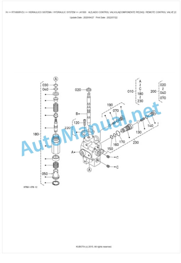 Kubota RTV900-EU Parts Manual PDF BKIDK0574 4 Kubota RTV900-EU Parts Manual PDF BKIDK0574-4