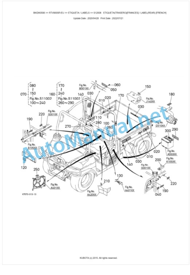 Kubota RTV900-EU Parts Manual PDF BKIDK0590 5 Kubota RTV900-EU Parts Manual PDF BKIDK0590-5
