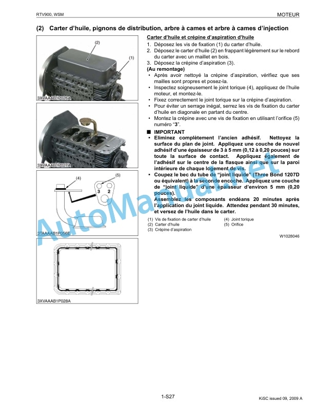 Alternative view of Kubota RTV900 Utility Vehicle Workshop Manual PDF FR