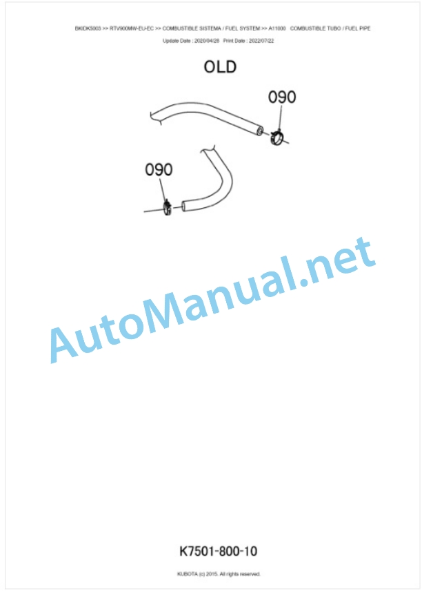Kubota RTV900MW-EU-EC, RTV900MR-EU-EC Parts Manual PDF BKIDK5003 2 Kubota RTV900MW-EU-EC, RTV900MR-EU-EC Parts Manual PDF BKIDK5003-2