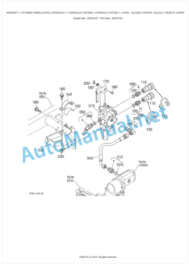 Kubota RTV900R Homologated Version Parts Manual PDF BKIDK0577 4 Kubota RTV900R Homologated Version Parts Manual PDF BKIDK0577-4