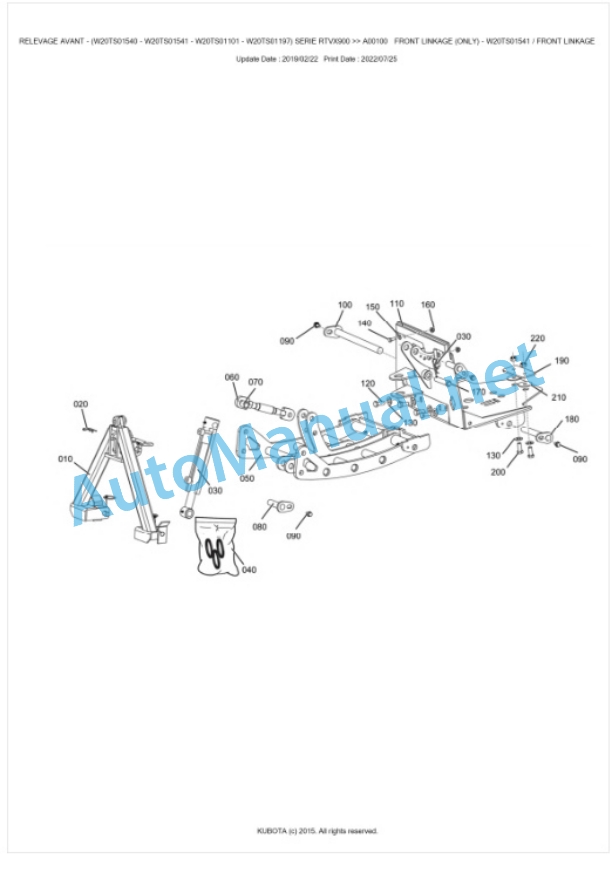 Kubota RTVX900 Series Relevage Avant Parts Manual PDF BKIDE5225 2 Kubota RTVX900 Series Relevage Avant Parts Manual PDF BKIDE5225-2