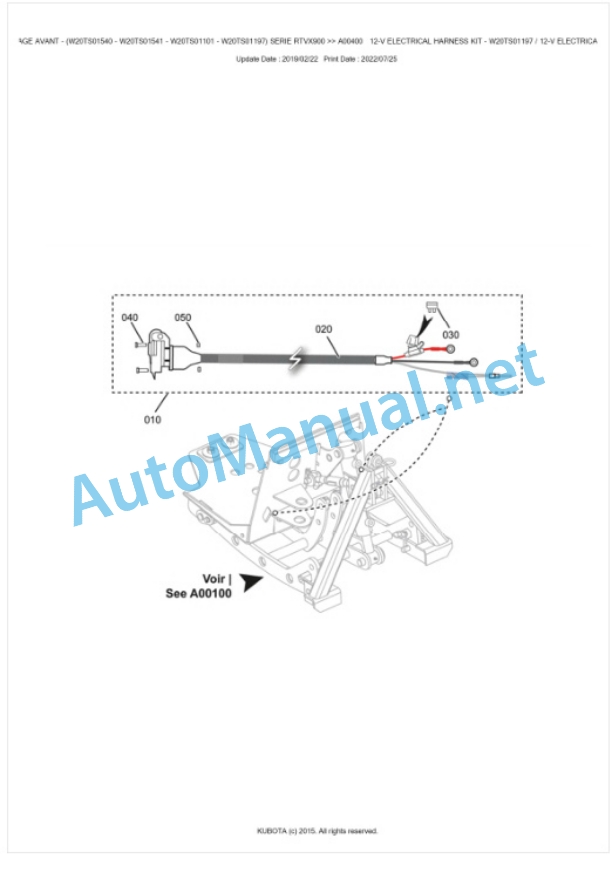 Kubota RTVX900 Series Relevage Avant Parts Manual PDF BKIDE5225 5 Kubota RTVX900 Series Relevage Avant Parts Manual PDF BKIDE5225-5