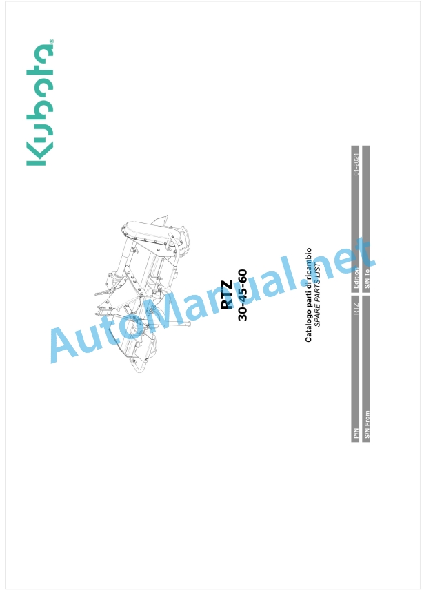 Kubota RTZ 30-45-60 Parts Manual PDF 1 Kubota RTZ 30-45-60 Parts Manual PDF
