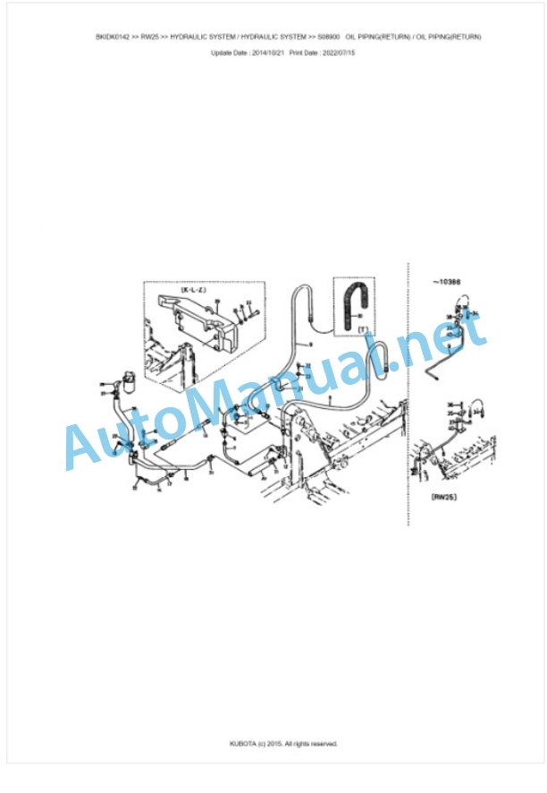 Kubota RW25 Parts Manual PDF BKIDK0142 4 Kubota RW25 Parts Manual PDF BKIDK0142-4